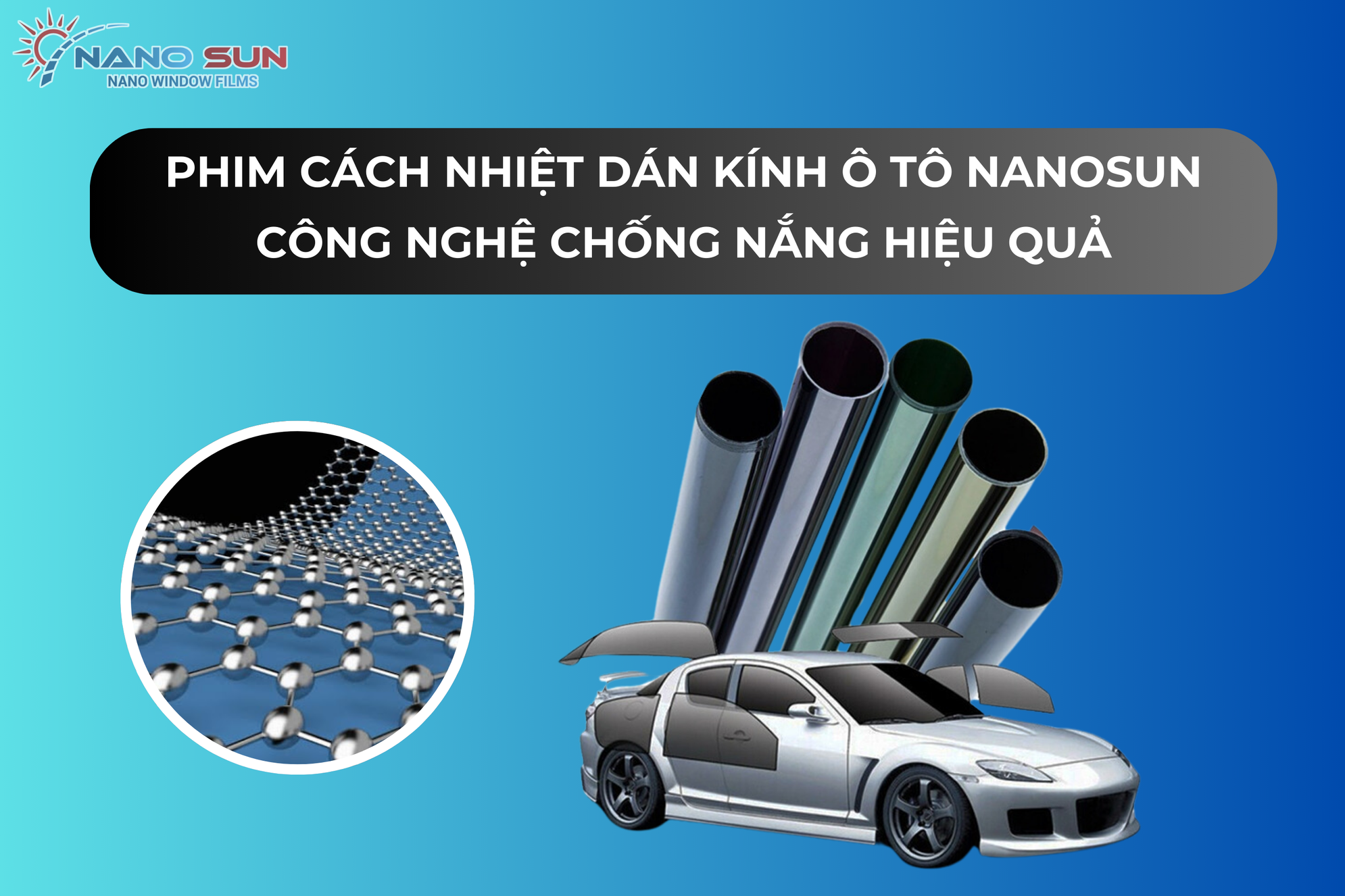 Phim cách nhiệt dán kính ô tô Nanosun - Công nghệ chống nắng hiệu quả