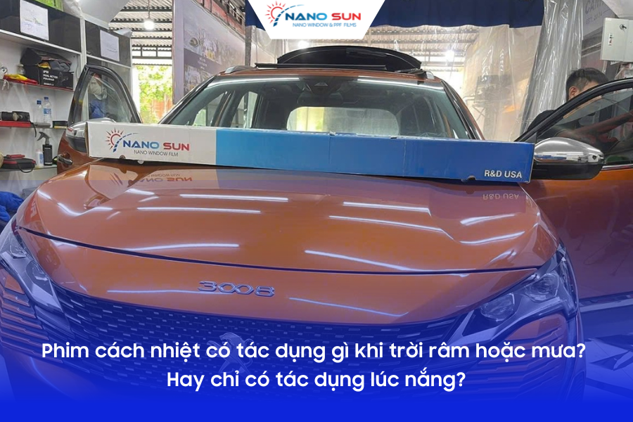 Phim cách nhiệt có tác dụng gì khi trời râm hoặc mưa? Hay chỉ có tác dụng lúc nắng?
