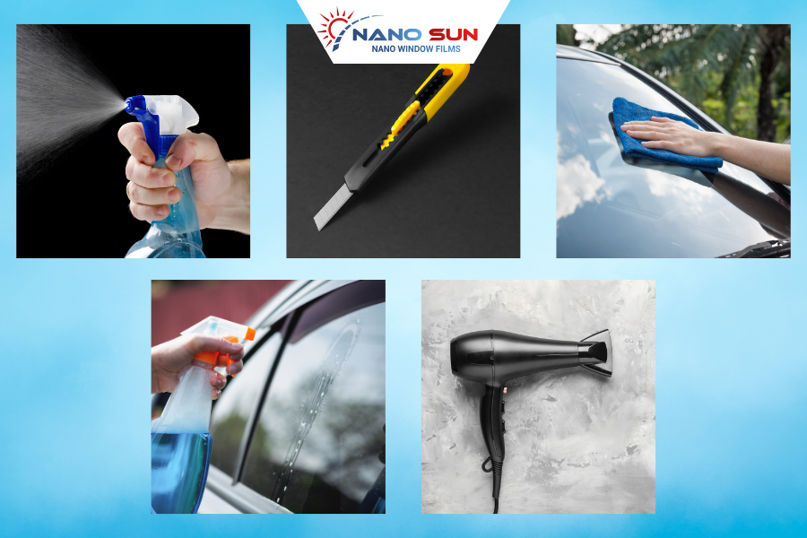 5 dụng cụ hỗ trợ bóc phim cách nhiệt ô tô.