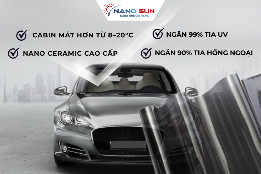 Phim cách nhiệt NANOSUN - Mang lại lợi ích chống nóng vượt trội 